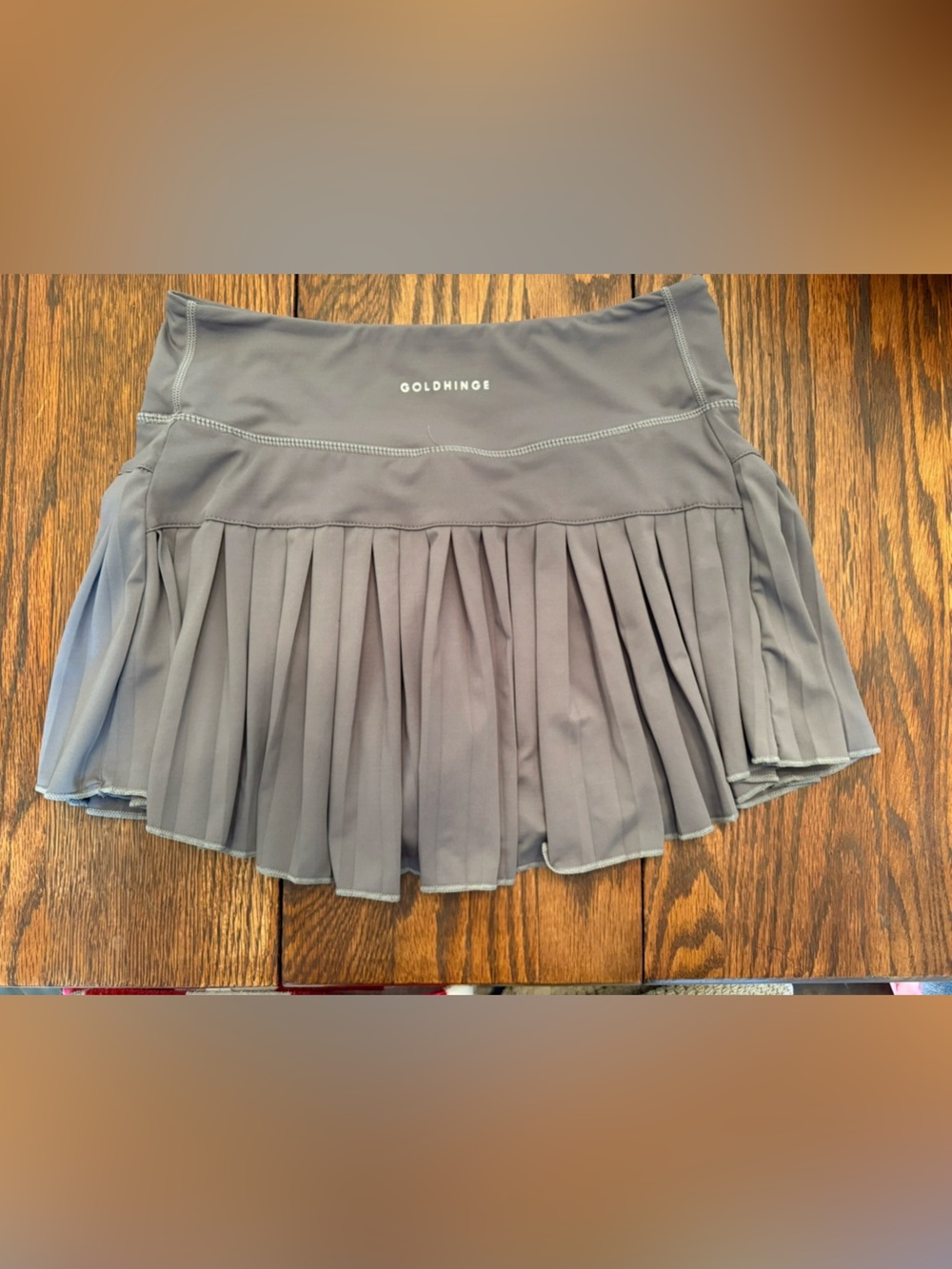 Goldhinge Pleated Athletic Skirt - Gray